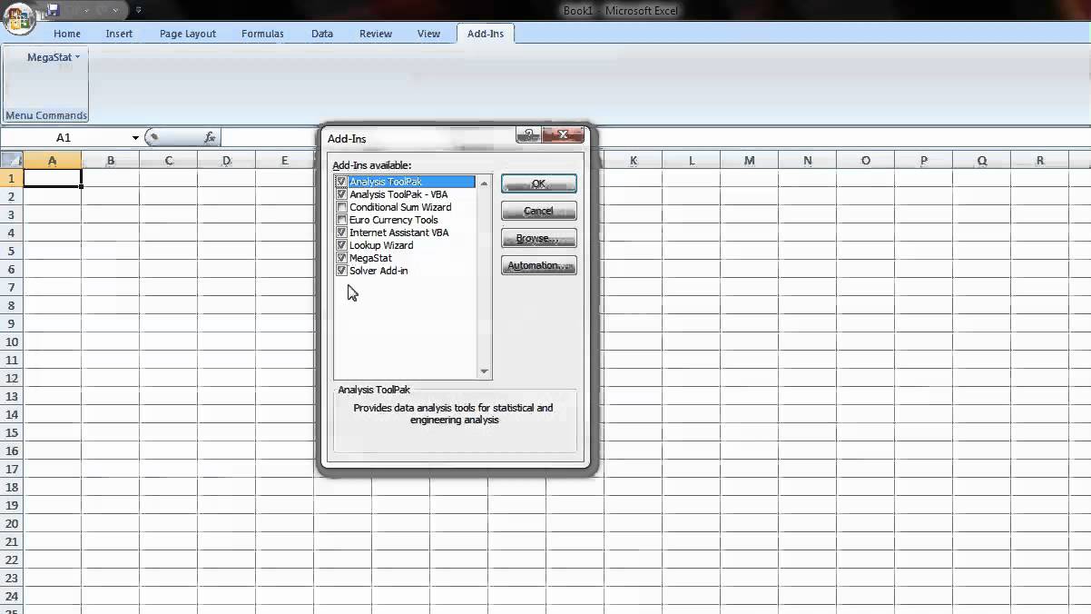 Download Megastat For Mac Excel